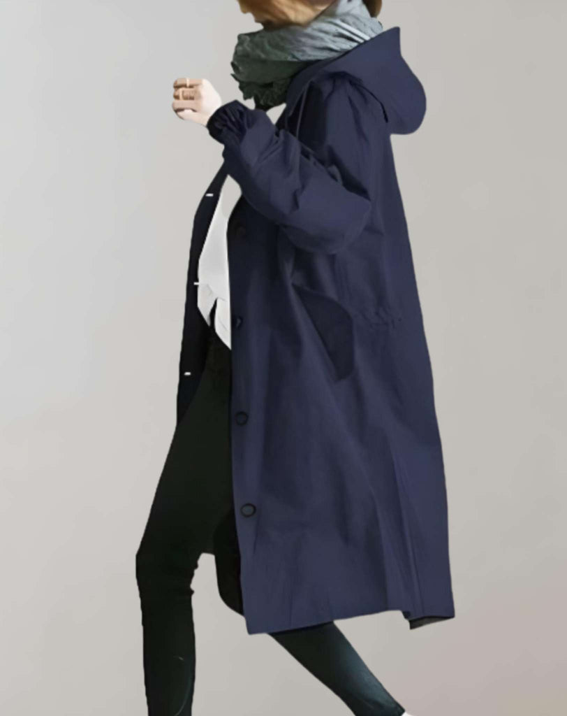 WW | Wasserdichter Und Warmer Trenchcoat Mit Kapuze