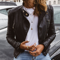 WW | Damen Biker Lederjacke