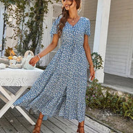 Blumenkleid mit Rüschenärmeln