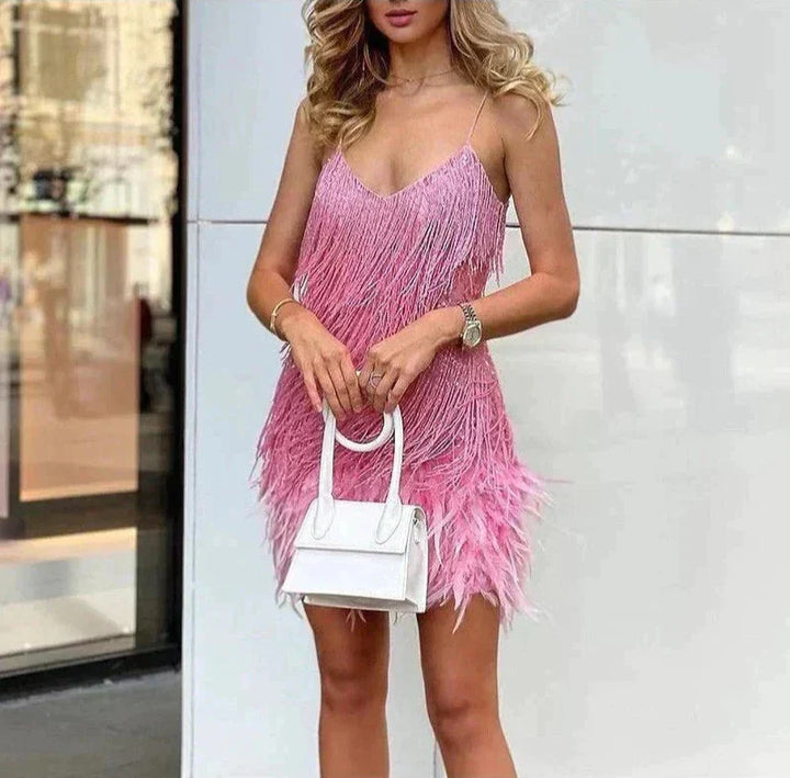 W&W Mode | Federn-Minikleid Für Frauen