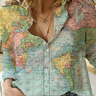WW | Globe Weltkarte Bedrucktes Shirt