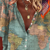 WW | Globe Weltkarte Bedrucktes Shirt