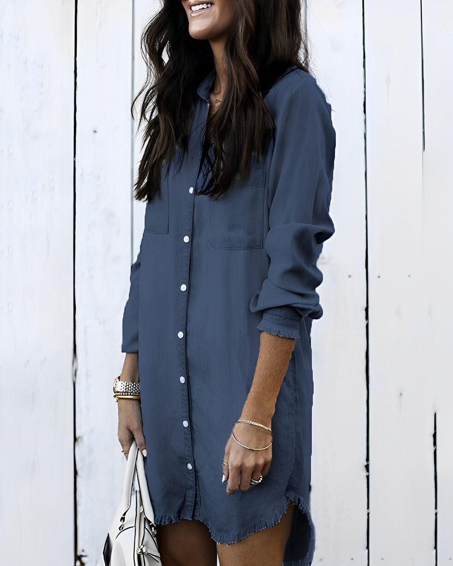 WW | Denim Bluse - Stilvolle Jeansbluse mit Knöpfen für einen lässigen Look