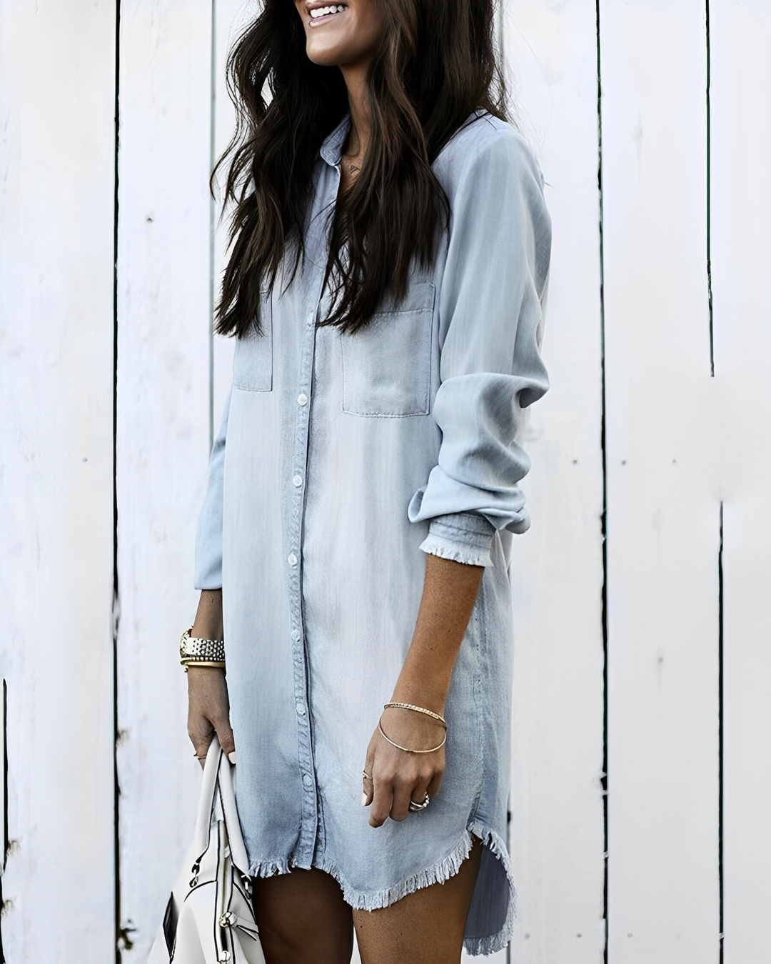 W&W Mode | Denim Bluse - Stilvolle Jeansbluse mit Knöpfen für einen lässigen Look