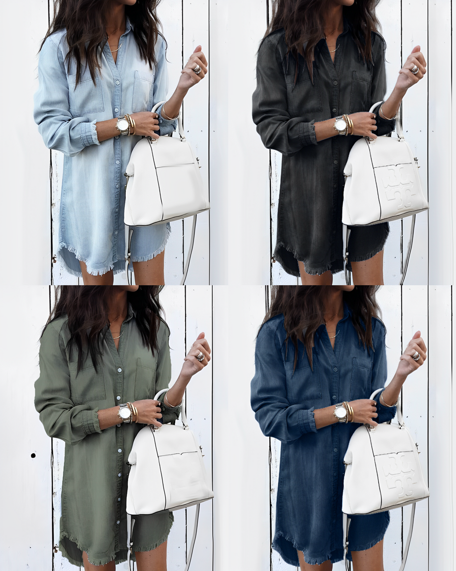 WW | Denim Bluse - Stilvolle Jeansbluse mit Knöpfen für einen lässigen Look
