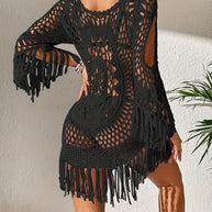 WW | Cover Up Boho-Stil Langarm Bikini-Cover Up Strand-Outfits
