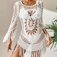 WW | Cover Up Boho-Stil Langarm Bikini-Cover Up Strand-Outfits