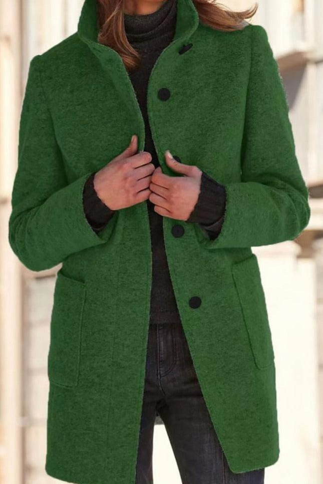 WW | Schöner Kragenwärmer Frauen Lose Knöpfe Mantel