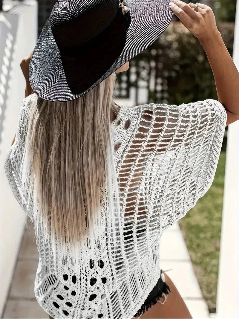 Damen Cover-up-Oberteil aus leichtem, atmungsaktivem Material