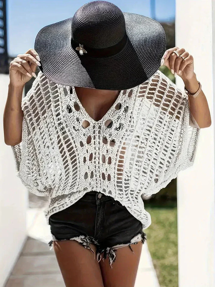 Damen Cover-up-Oberteil aus leichtem, atmungsaktivem Material