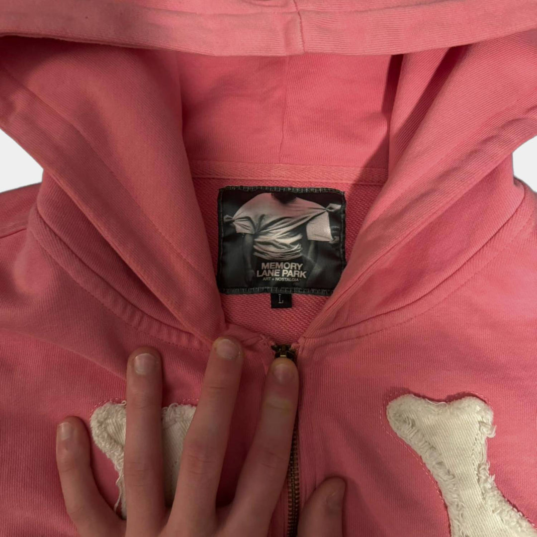 Unisex Hoodie mit Plüschstickerei und verstellbarer Kapuze