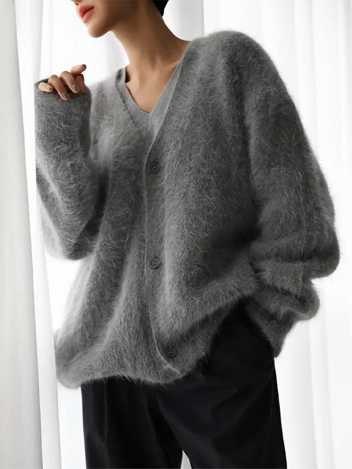 W&W Mode | Kaschmir-Cardigan für Damen | Weicher Cardigan für Damen | Klassischer Cardigan mit Knöpfen