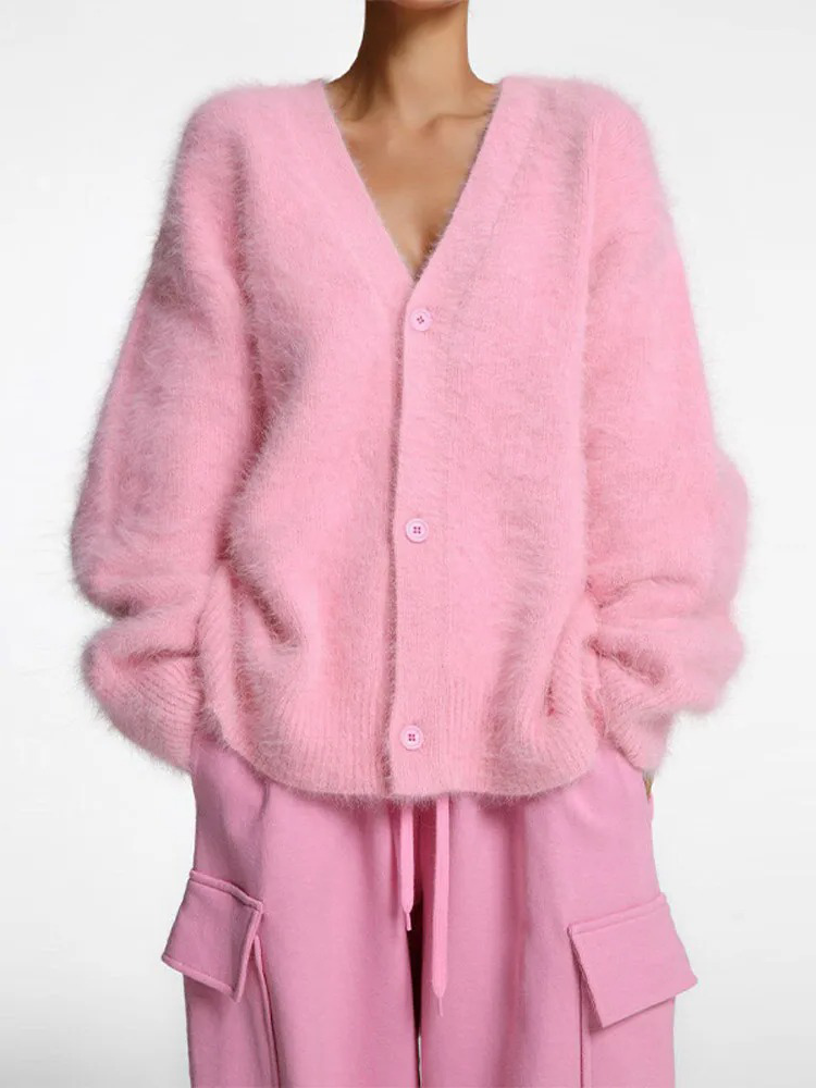 W&W Mode | Kaschmir-Cardigan für Damen | Weicher Cardigan für Damen | Klassischer Cardigan mit Knöpfen