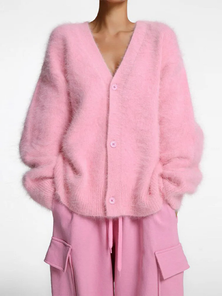 W&W Mode | Kaschmir-Cardigan für Damen | Weicher Cardigan für Damen | Klassischer Cardigan mit Knöpfen