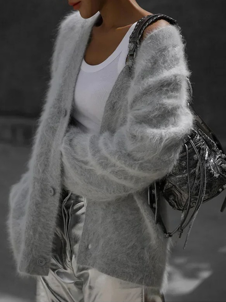 W&W Mode | Kaschmir-Cardigan für Damen | Weicher Cardigan für Damen | Klassischer Cardigan mit Knöpfen