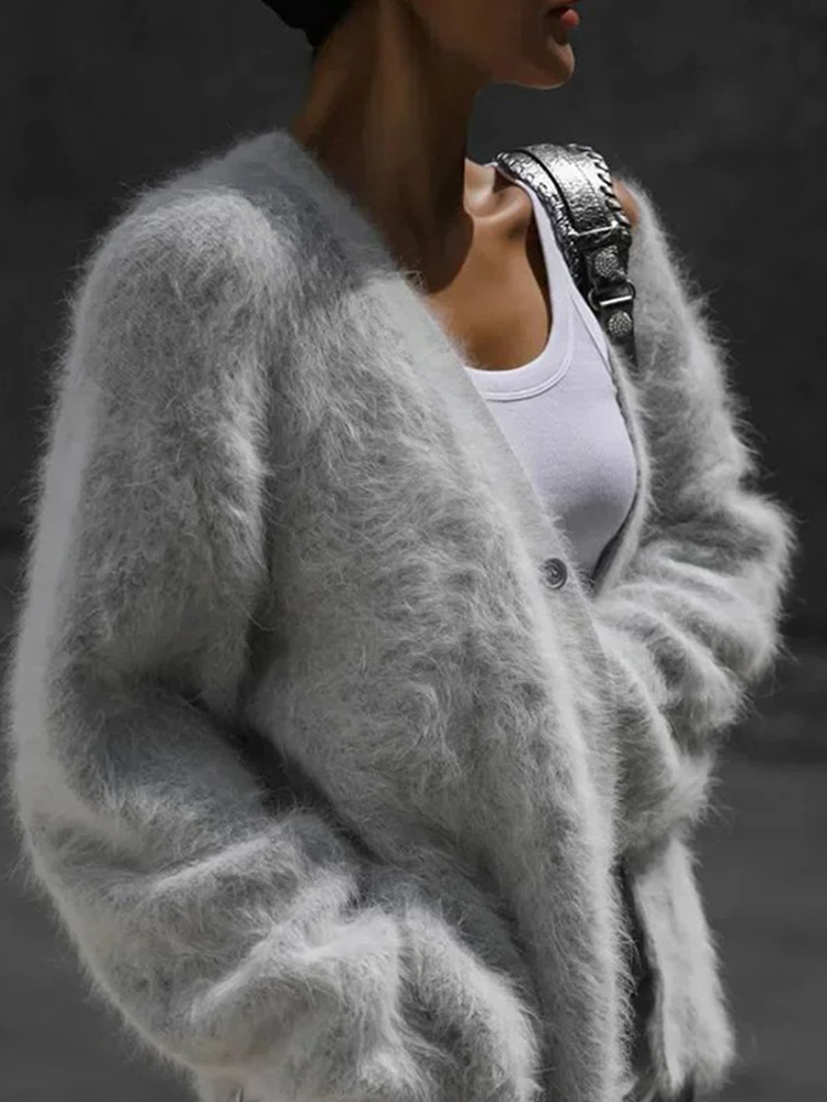 W&W Mode | Kaschmir-Cardigan für Damen | Weicher Cardigan für Damen | Klassischer Cardigan mit Knöpfen