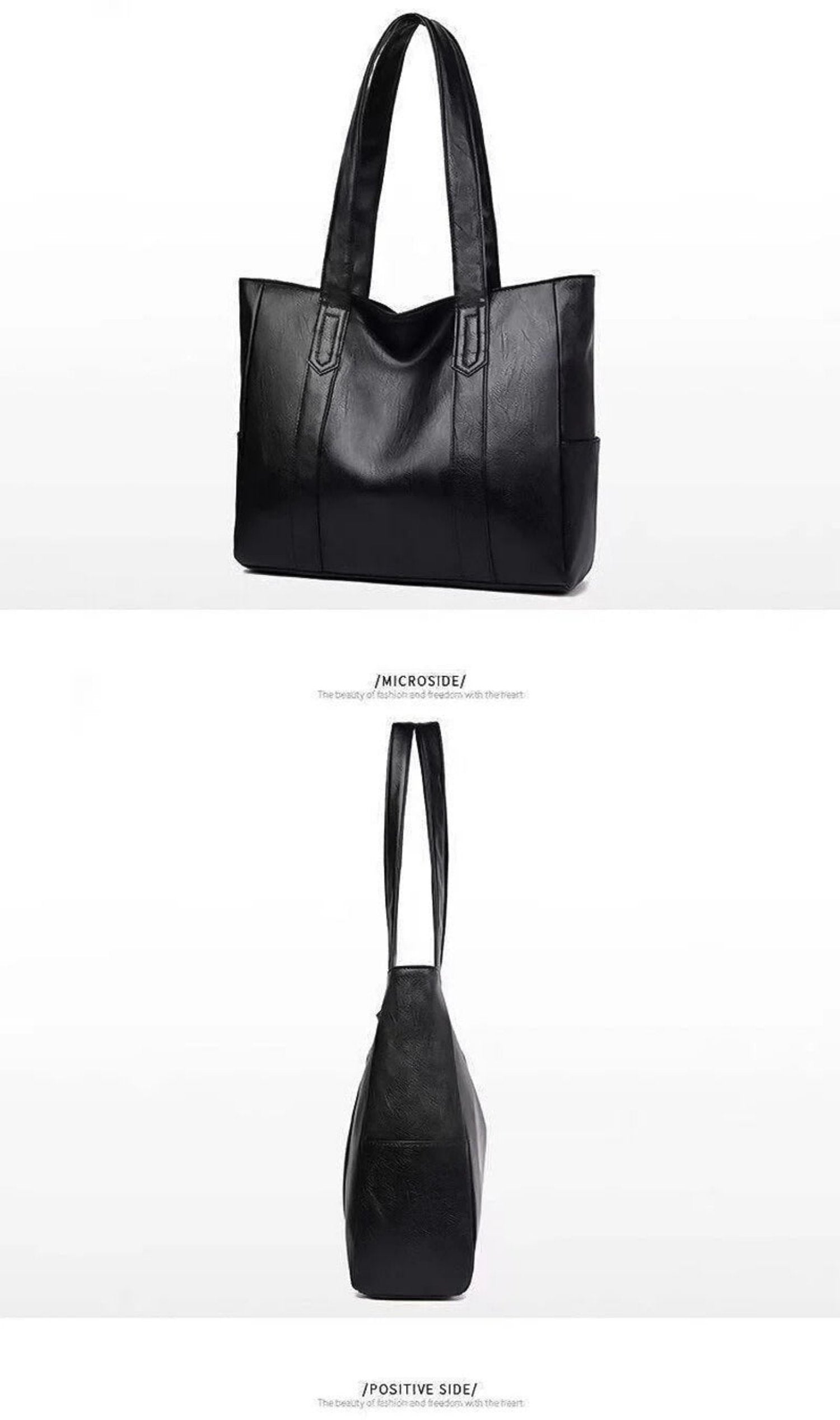 WW | Leder Schultertasche Große Kapazität Klassischer Vintage-Stil Elegante Tragetasche für Den Alltag