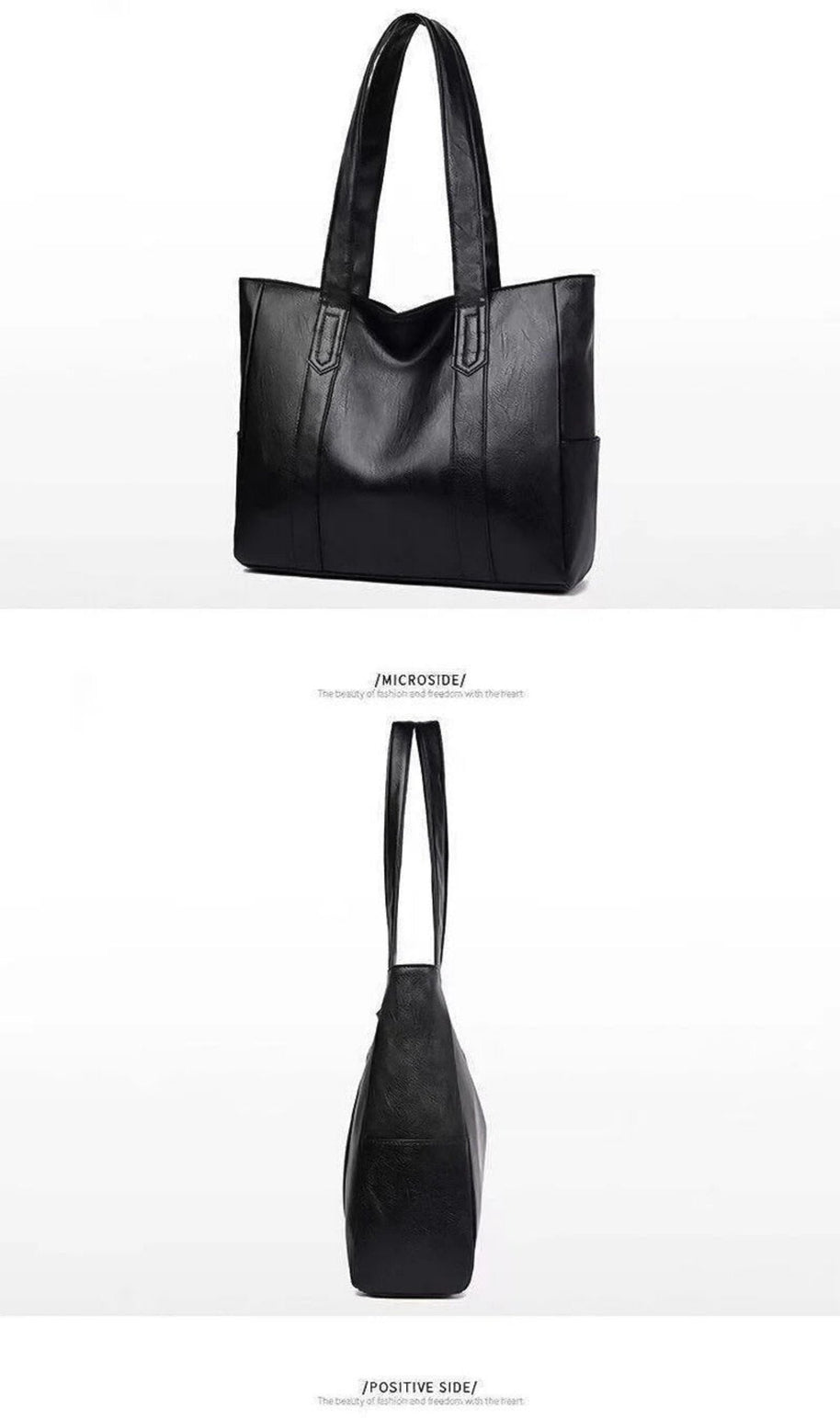 WW | Leder Schultertasche Große Kapazität Klassischer Vintage-Stil Elegante Tragetasche für Den Alltag