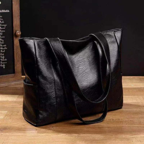 WW | Leder Schultertasche Große Kapazität Klassischer Vintage-Stil Elegante Tragetasche für Den Alltag