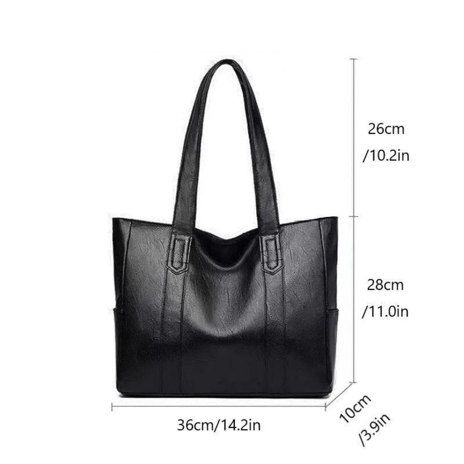 WW | Leder Schultertasche Große Kapazität Klassischer Vintage-Stil Elegante Tragetasche für Den Alltag