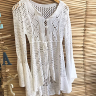 WW Strandabdeckung | Strandkleid aus Baumwolle zum Überziehen