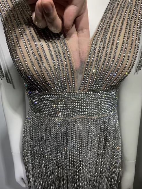 WW | Hollow-out Enge Nische Mantel Hochwertiges Kleid