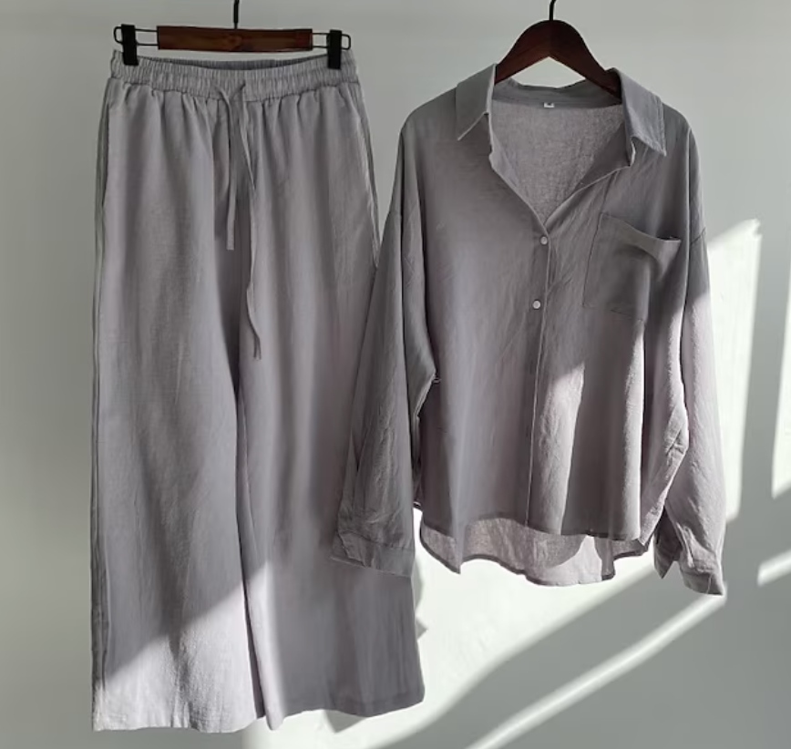 WW | Stylisches und Zweiteiliges Leinen Set