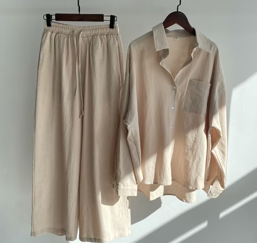 WW | Stylisches und Zweiteiliges Leinen Set
