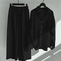 WW | Leinen-Sommer-Set mit langer Hose und Shirt
