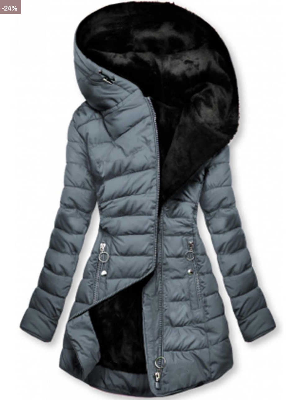 W&W Mode | Gepolsterte Jacke mit warmem Plüschfutter für Damen | Bequem und stilvoll