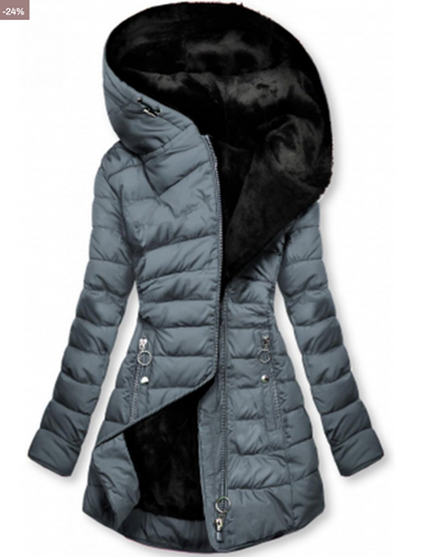 W&W Mode | Gepolsterte Jacke mit warmem Plüschfutter für Damen | Bequem und stilvoll