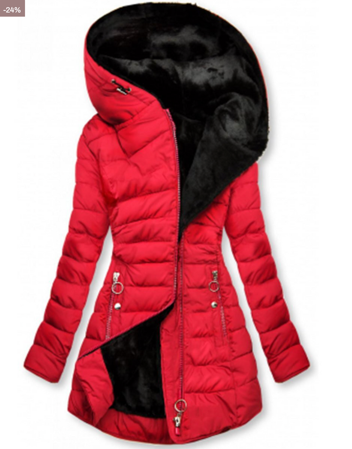 W&W Mode | Gepolsterte Jacke mit warmem Plüschfutter für Damen | Bequem und stilvoll
