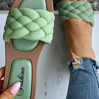 WW | Geflochtene Slip on Sandalen Mit Gepolsterter Sohle Für Damen