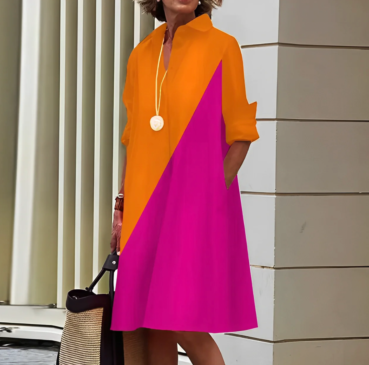 WW | Stilvolles Sommer Frühlings Polokleid