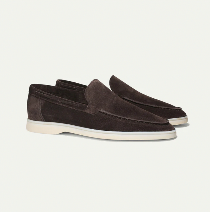WW | Wildleder Slipper Slip on Komfort Mokassin Naht Weiche & Strapazierfähige Sohle