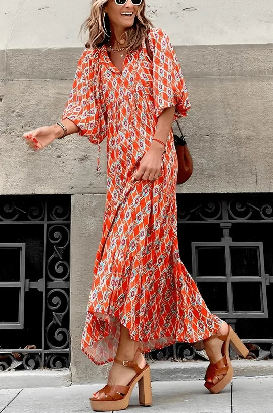 WW | Kleid Sommer Fließende Silhouette, Angeboten Leichte Stoffe Perfekt für Sommerfeste