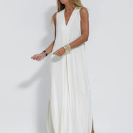 WW | Set mit Langem, Schlank Machendem Kleid und Weste