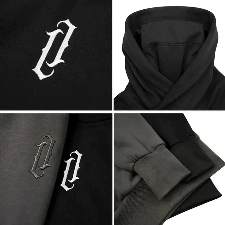 W&W Mode | Ninja-Hoodie Mit Doppeltem Ausschnitt