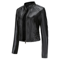 WW | Elegante Lederjacke mit einzigartigen Details für Damen
