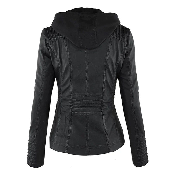 W&W Mode | Elegantes Motorradjacke Mit Kapuze Aus Hochwertigem Leder