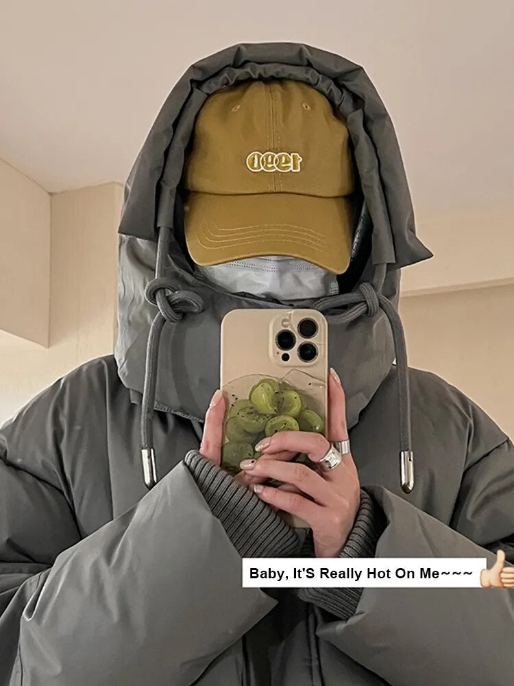 WW Pufferjacke Winter mit Kapuze Dick und warm