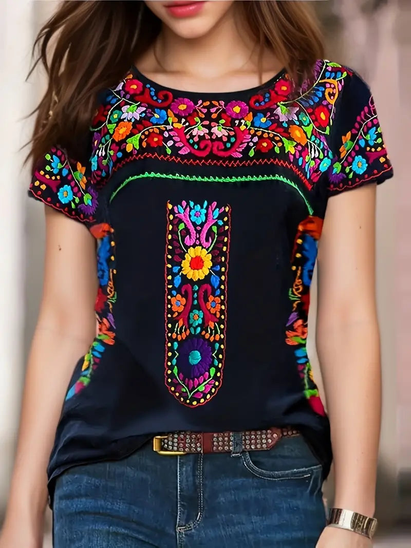 WW | Ethisches T-Shirt mit Blumenmuster