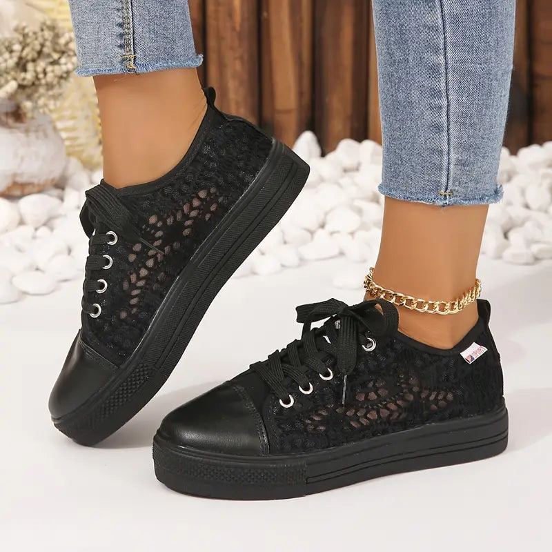 WW | Damen Spitzen Plattform Sneaker