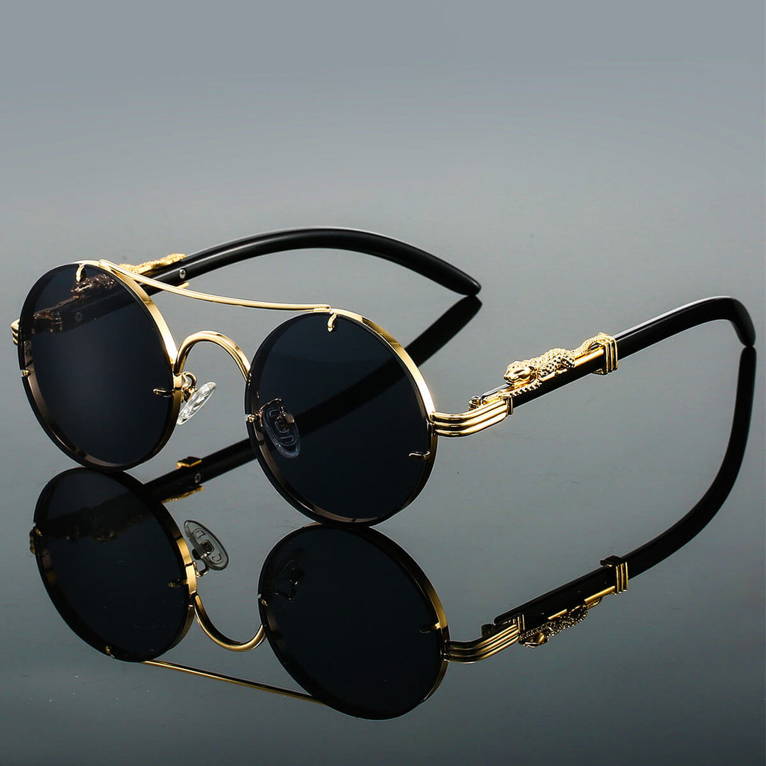 W&W Mode | Ovale Retro Sonnenbrille Aus Metall