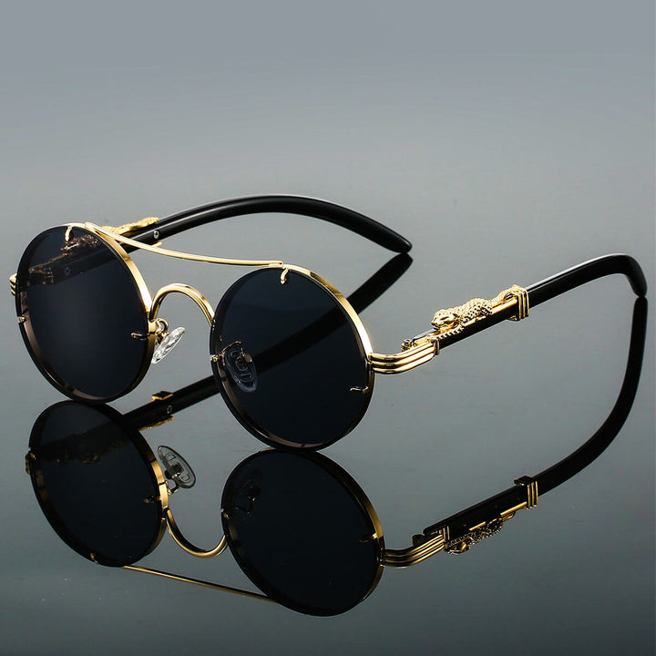 W&W Mode | Ovale Retro Sonnenbrille Aus Metall