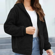 WW | Freizeit Winter Kapuzenjacke mit Reißverschluss für Frauen