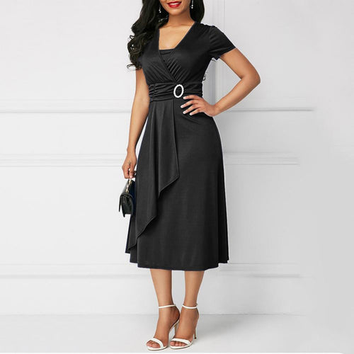 W&W Mode - Elegantes Gürtelkleid für Damen