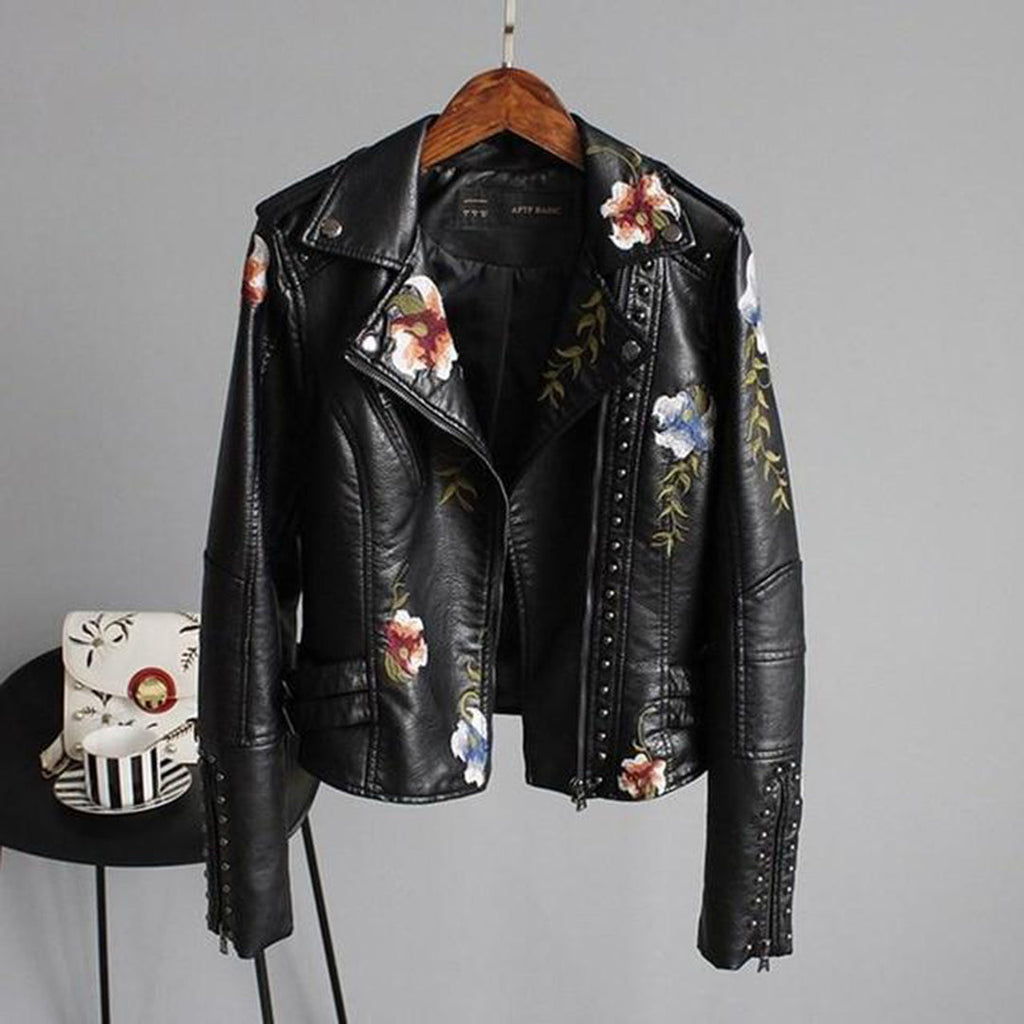 WW | Leder Bikerjack für Damen