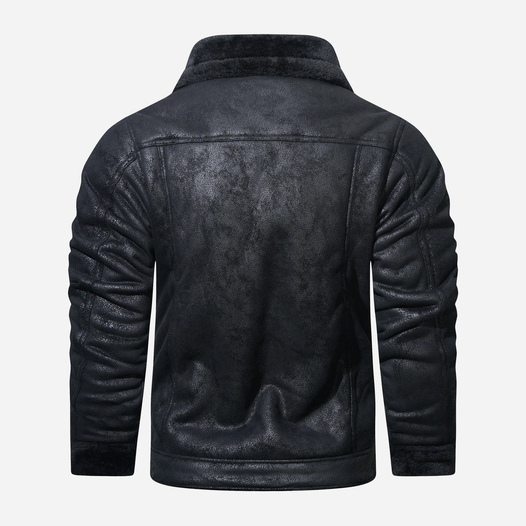 W&W Mode | Leder Pilotenjacke mit Weicher Fütterung Marinus