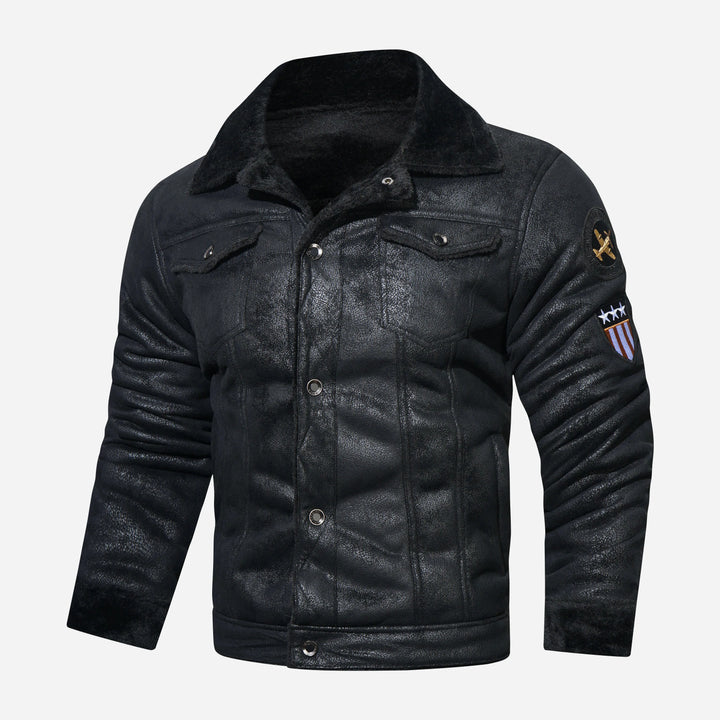 W&W Mode | Leder Pilotenjacke mit Weicher Fütterung Marinus